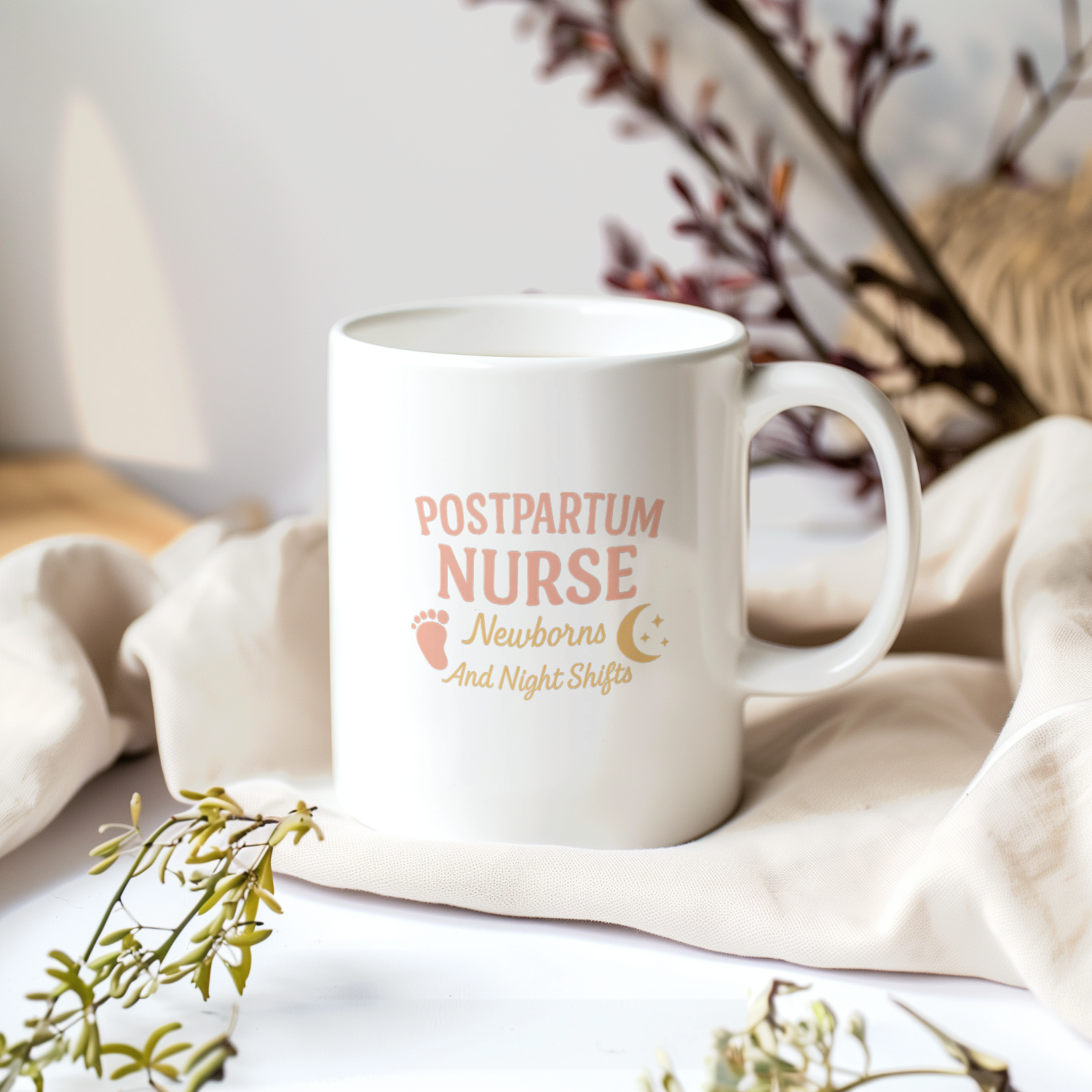 Postpartum Nurse Newborns And Night Shifts Ceramic Mug