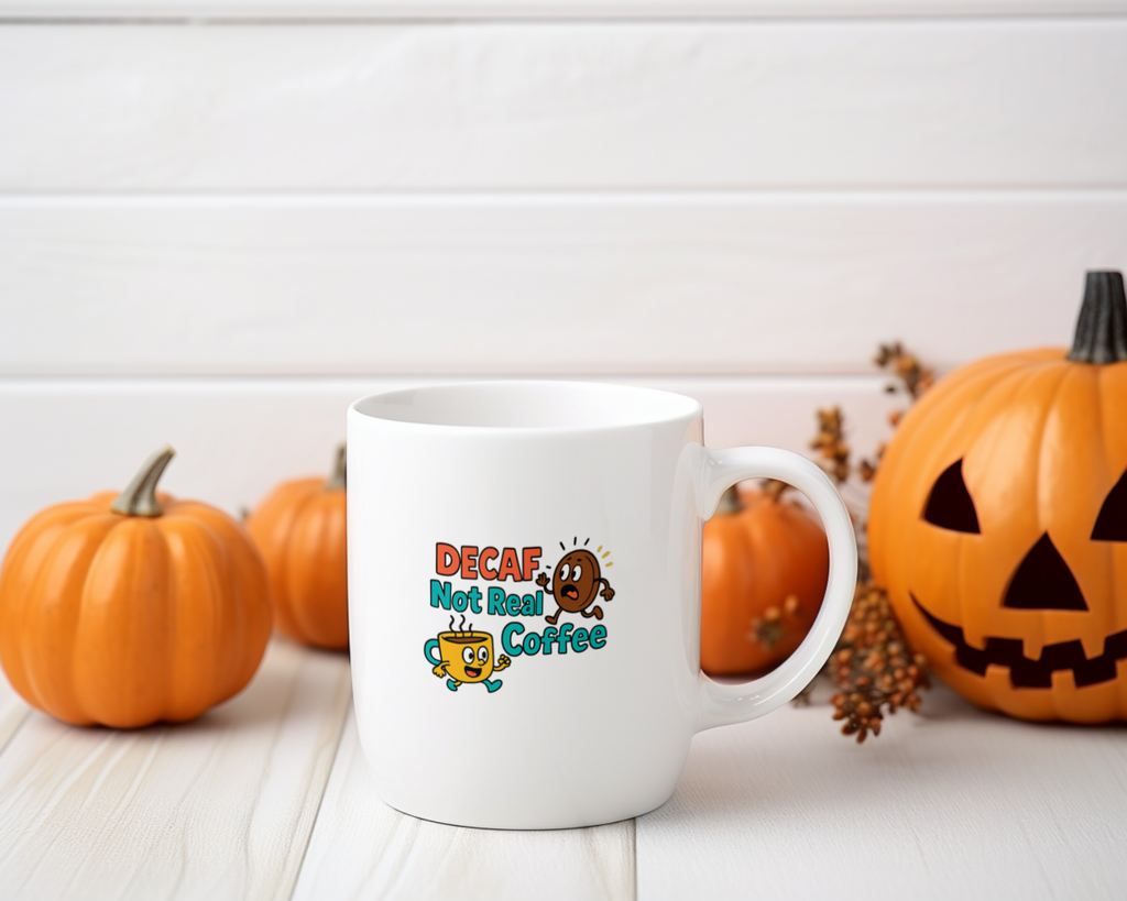 Decaf Is Not Real Coffee Fight Me Coffee Mug | Anti Decaf Coffee Humor | Ceramic Mug