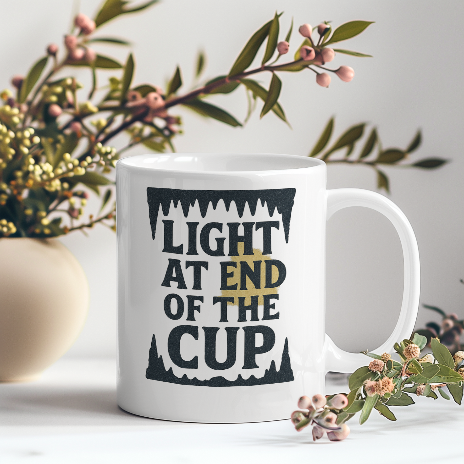 Caver Spelunker Light At The End Of The Cup Coffee Mug | Unique Gift | Ceramic Mug
