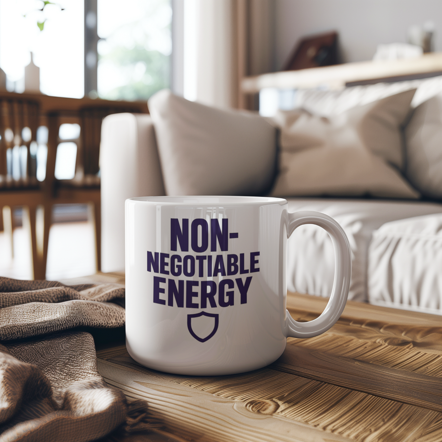 Boundary Setter Non-Negotiable Energy Coffee Mug | Unique Gift | Ceramic Mug