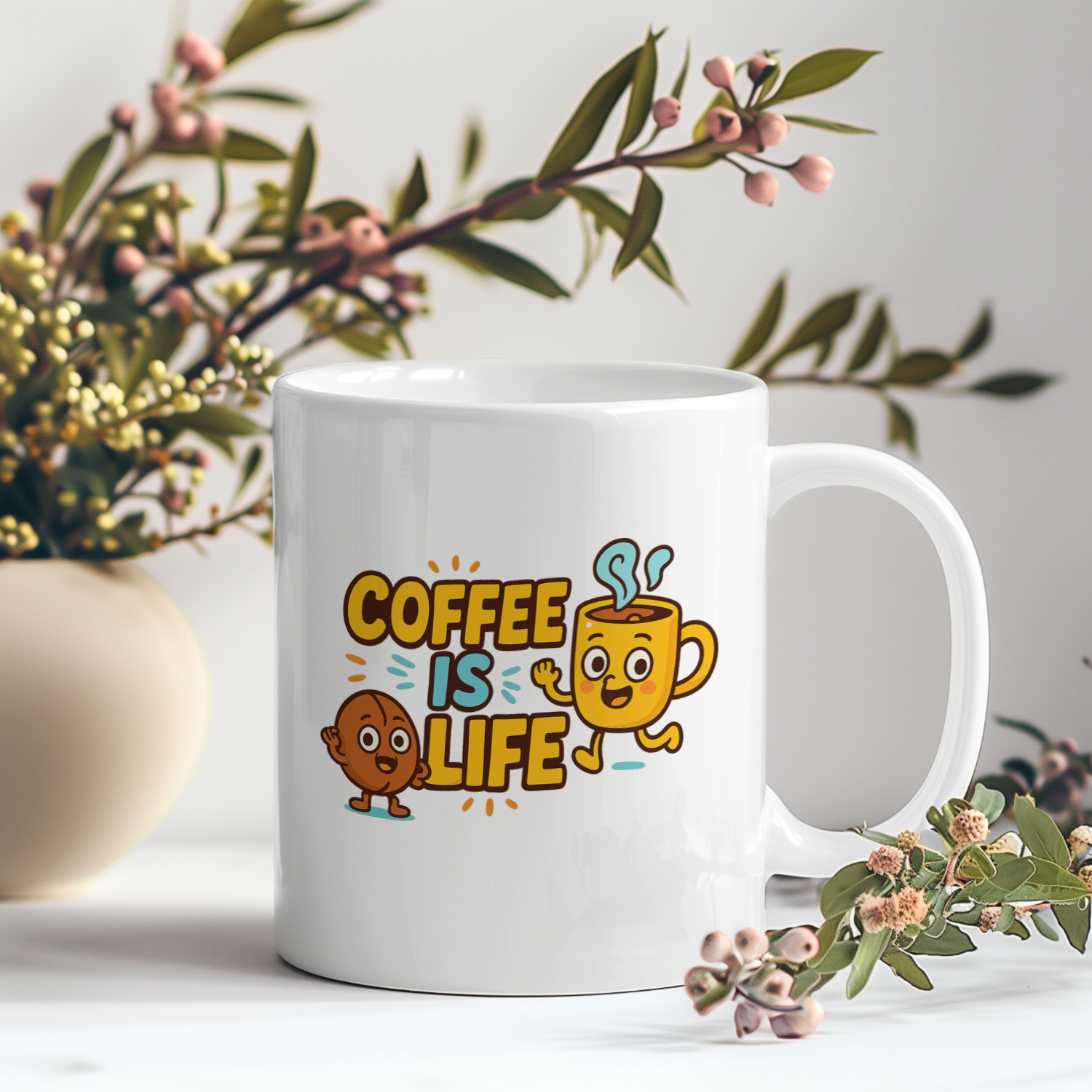 Living My Best Life Meaning Coffee Coffee Mug | Coffee Lover Humor | Ceramic Mug