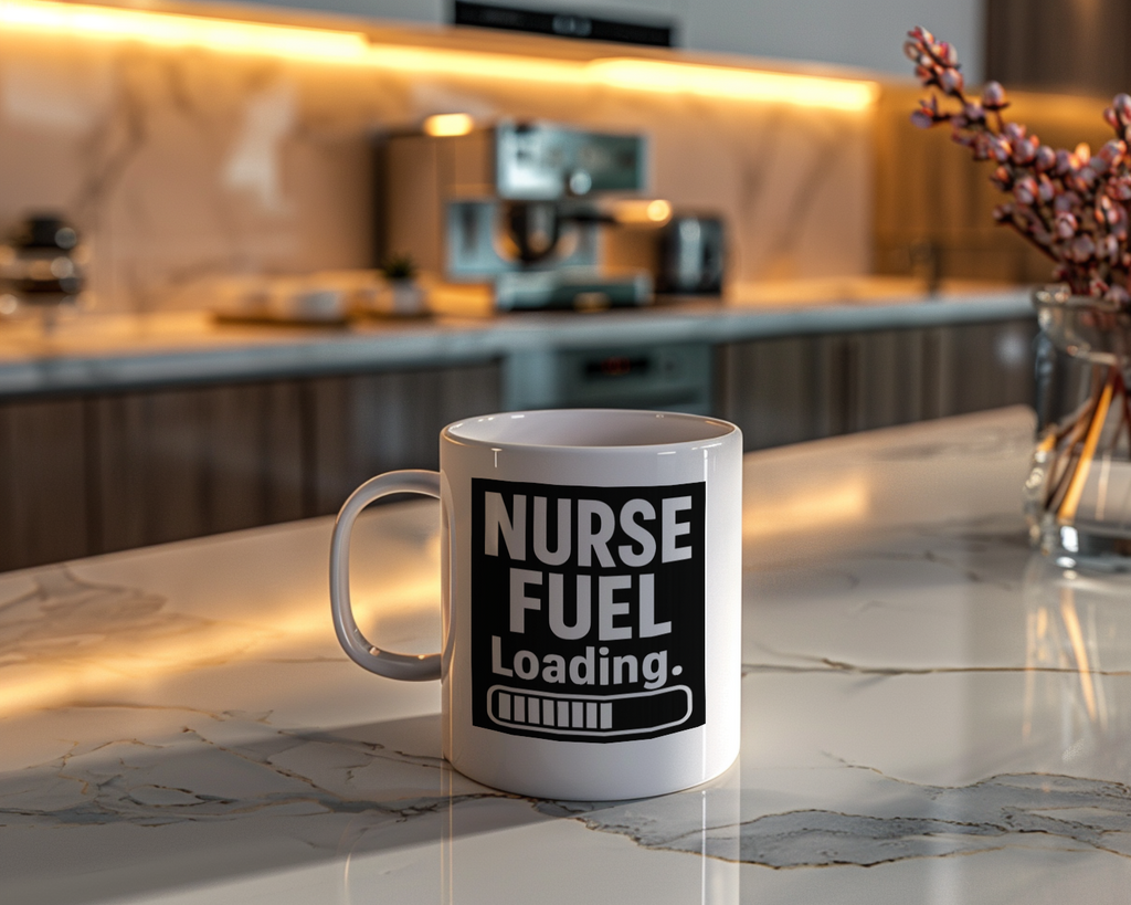 Nurse Fuel In Progress Step Away Coffee Mug | Funny Nurse Gift | Ceramic Mug