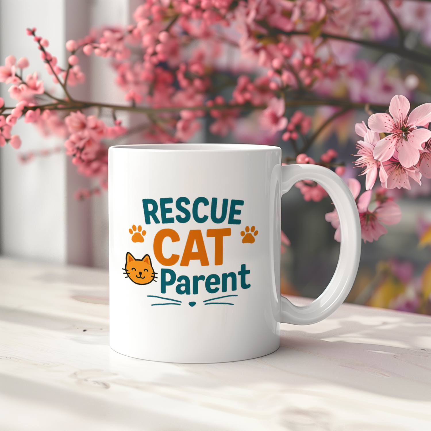 Rescue Cats Have The Best Personalities Coffee Mug | Cat Adoption Gift | Ceramic Mug