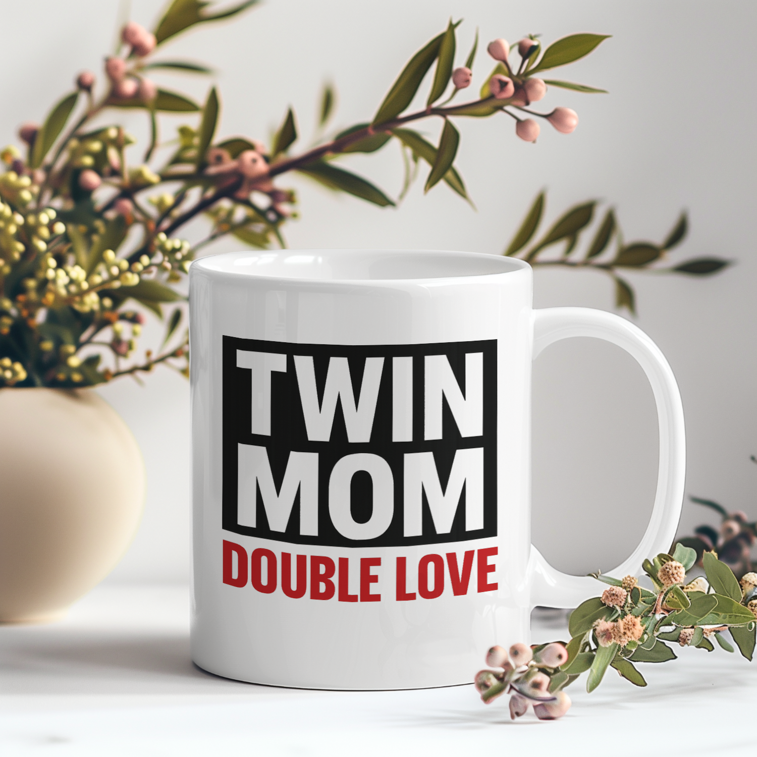Blessed With Twins Twin Mom Life Coffee Mug | Twin Mom Appreciation | Ceramic Mug