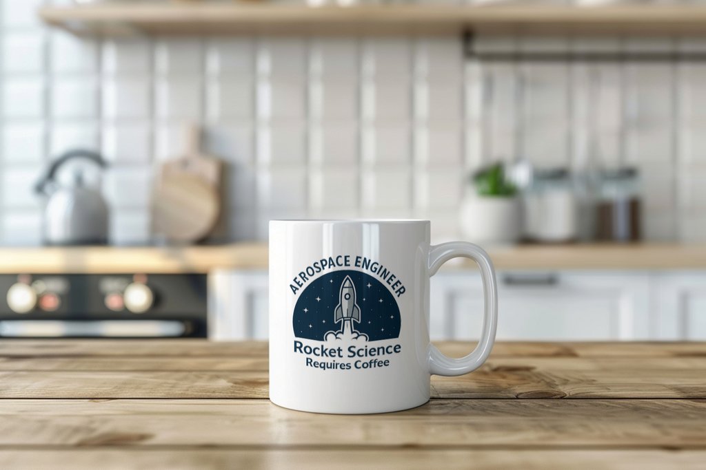 Aerospace Engineer Rocket Scientist Powered By Coffee Ceramic Mug
