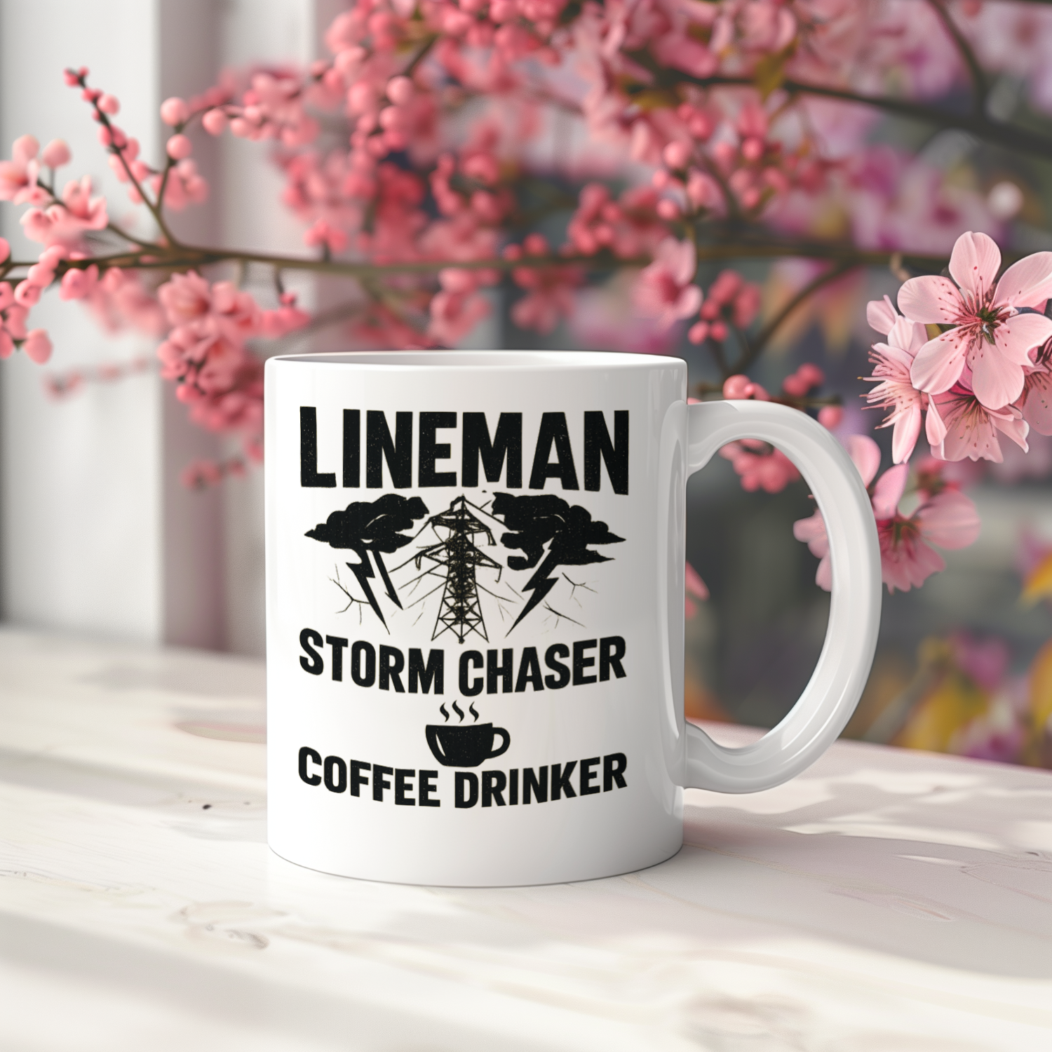 Lineman Storm Chaser Coffee Coffee Mug | Coffee Lover Gift | Ceramic Mug