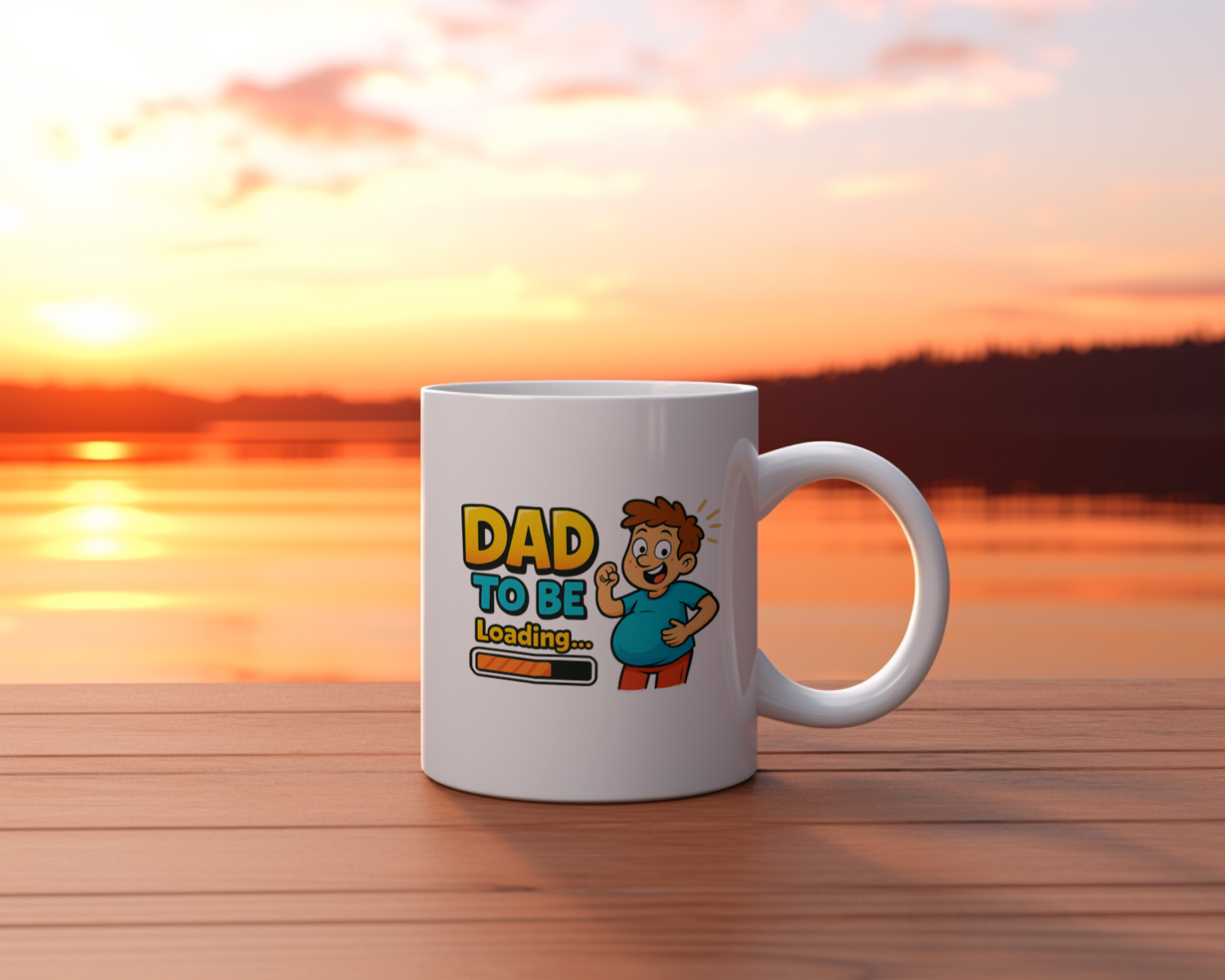 Future Dad Leveling Up Coffee Mug | Expecting Father Gift | Ceramic Mug
