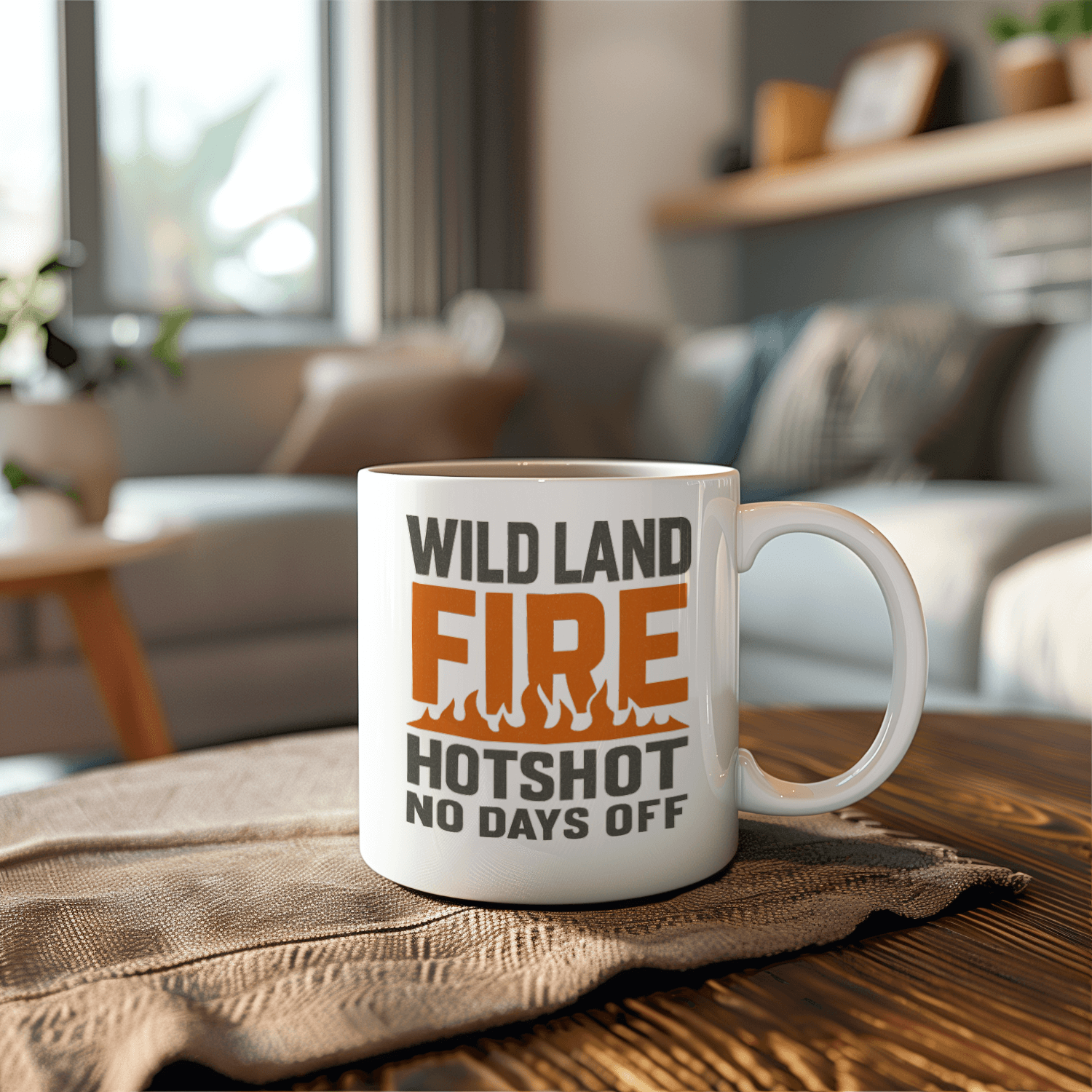 Wildland Firefighter Hotshot Crew No Days Off Coffee Mug | Unique Gift | Ceramic Mug