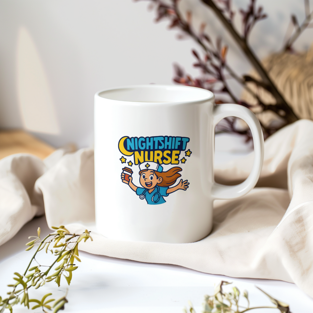 Surviving Night Shift One Coffee At A Time Coffee Mug | Nurse Gift | Ceramic Mug