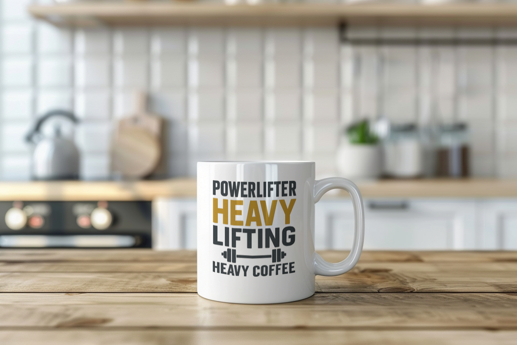 Powerlifter Heavy Lifting Needs Heavy Coffee Coffee Mug | Coffee Lover Gift | Ceramic Mug