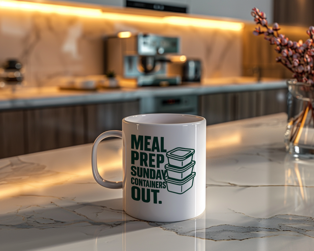 Meal Prep Sunday Containers Out Ready To Win Coffee Mug | Unique Gift | Ceramic Mug