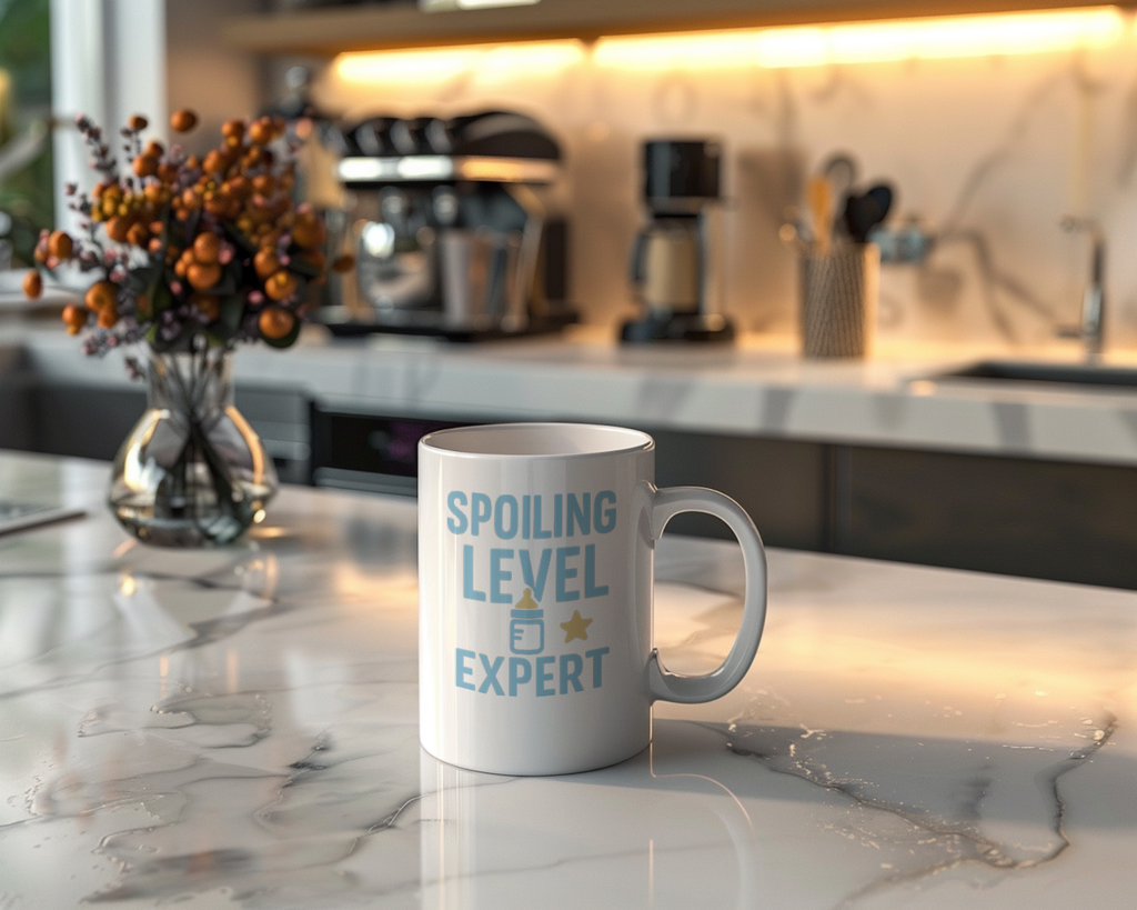 New Grandparents Spoiling Level Expert Coffee Mug | Gift for Grandpa | Ceramic Mug