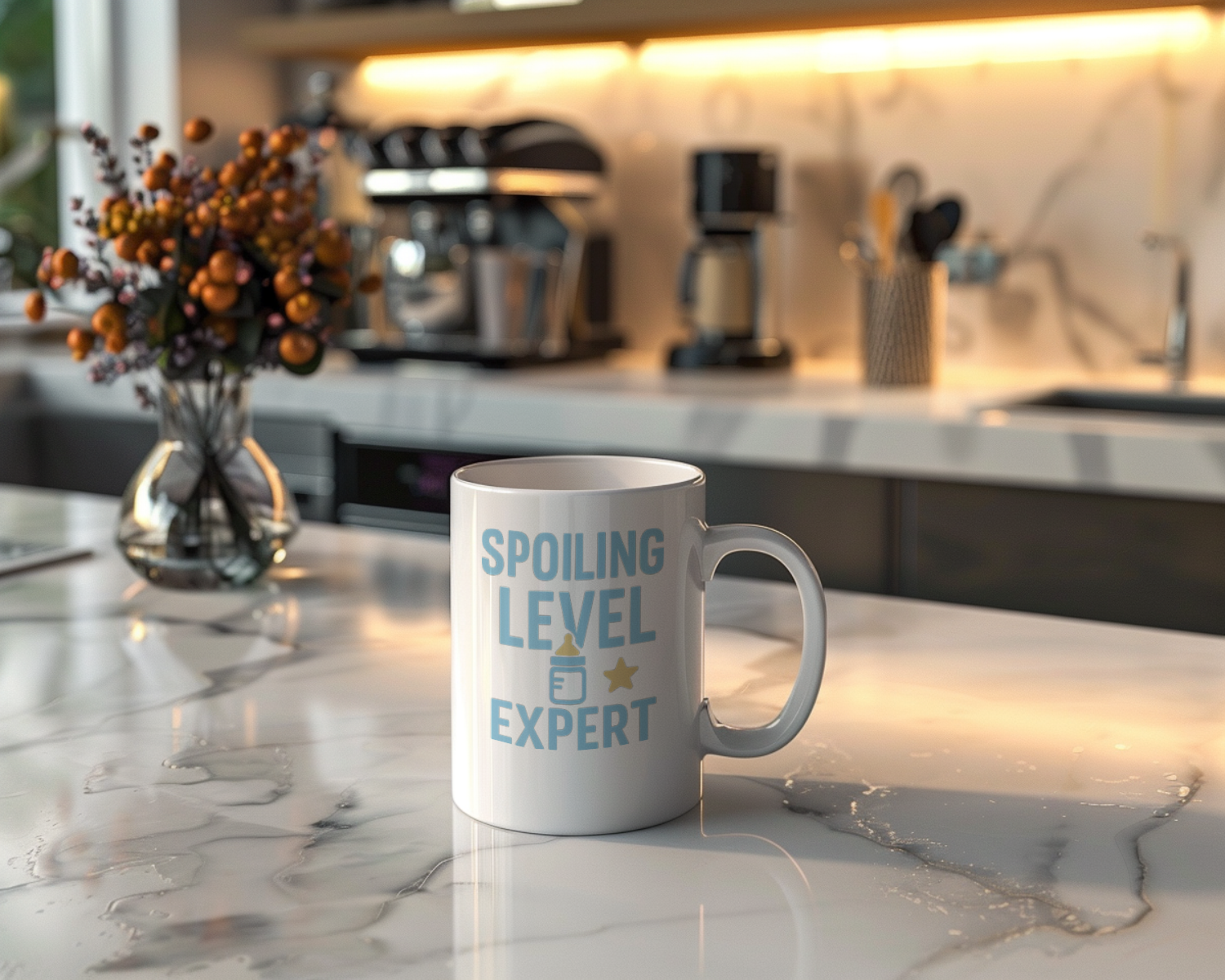 New Grandparents Spoiling Level Expert Coffee Mug | Gift for Grandpa | Ceramic Mug
