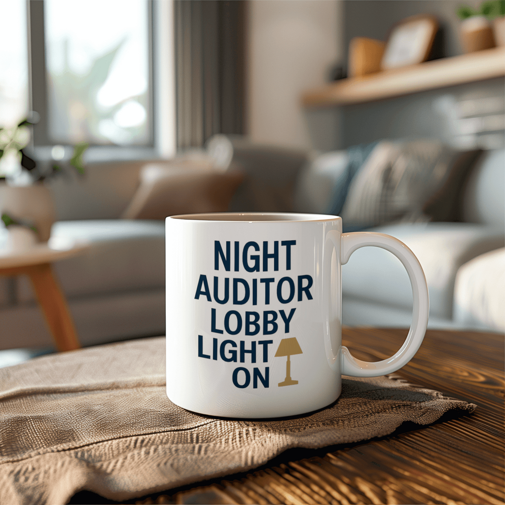 Hotel Night Auditor Lobby Light Still On Coffee Mug | Unique Gift | Ceramic Mug