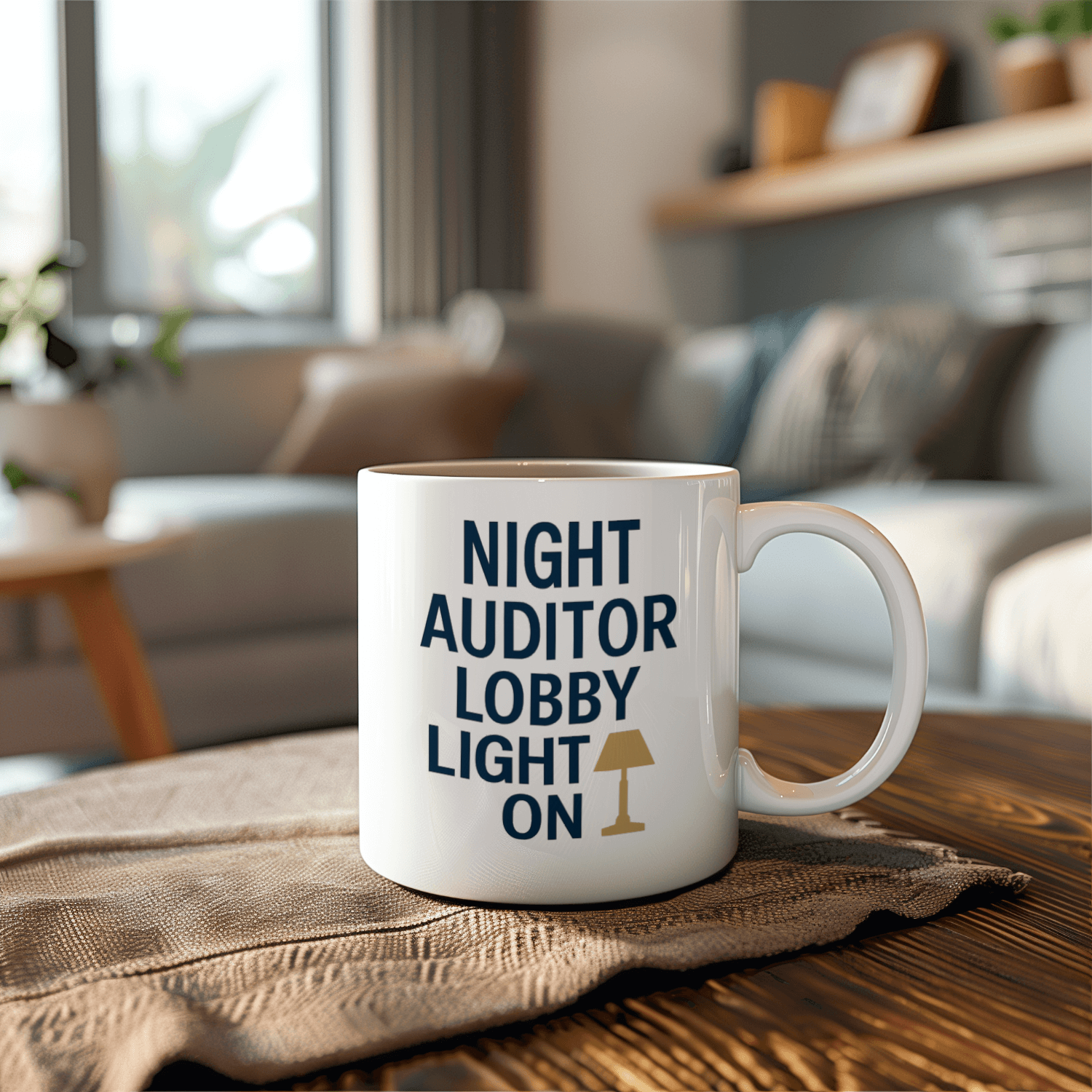 Hotel Night Auditor Lobby Light Still On Coffee Mug | Unique Gift | Ceramic Mug