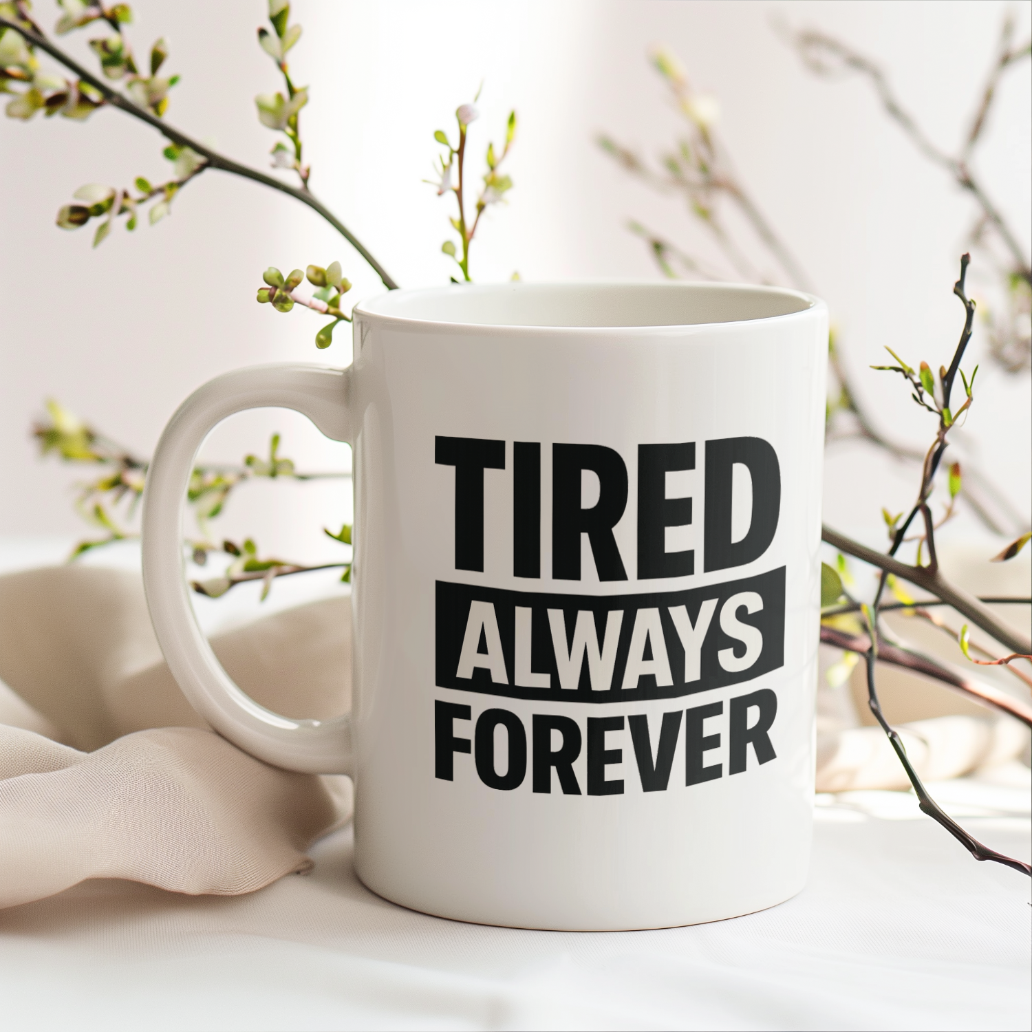 Warning Tired Human Requires Coffee Coffee Mug | Funny Gift | Ceramic Mug