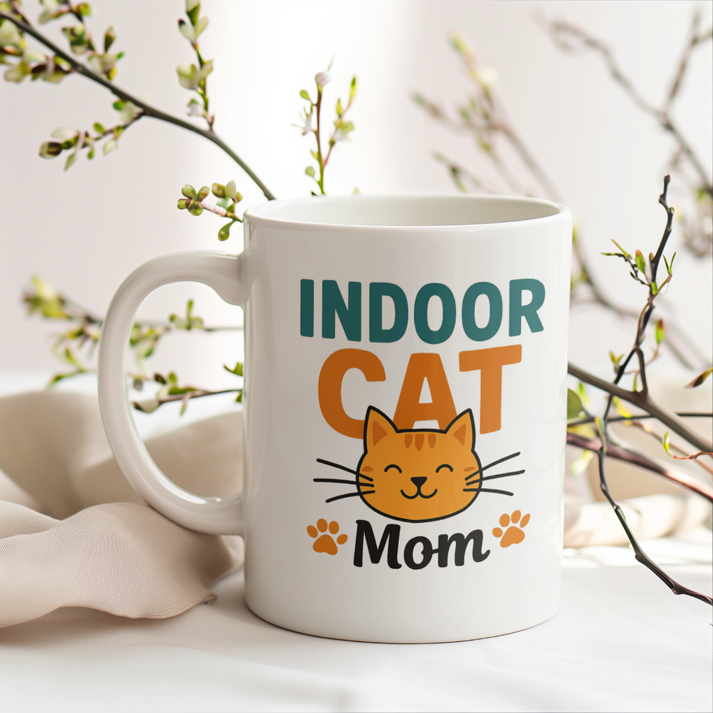 My Cat Stays Inside Where It Is Safe Coffee Mug | Cat Owner Humor | Ceramic Mug