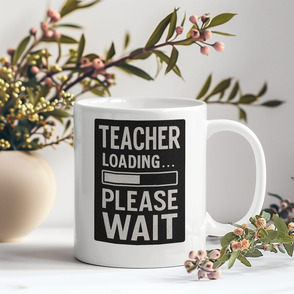 Teacher Loading Please Wait Coffee Mug | Teacher Gift | Ceramic Mug