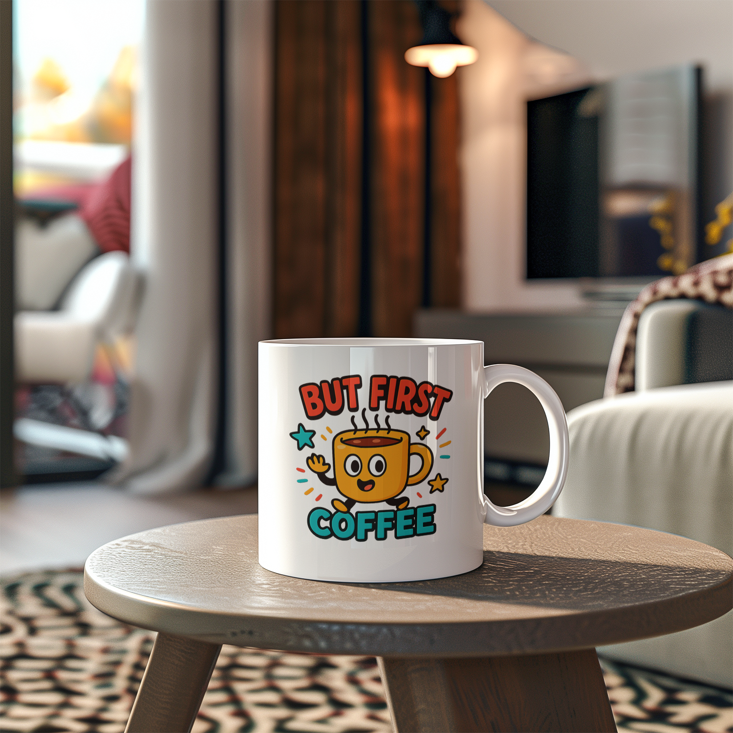 Nothing Before Coffee But First Coffee Coffee Mug | Funny Coffee Humor | Ceramic Mug