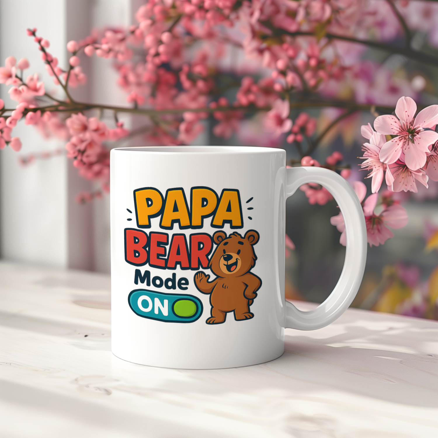 Papa Bear Mode Permanently Activated Coffee Mug | Funny Dad Gift | Ceramic Mug