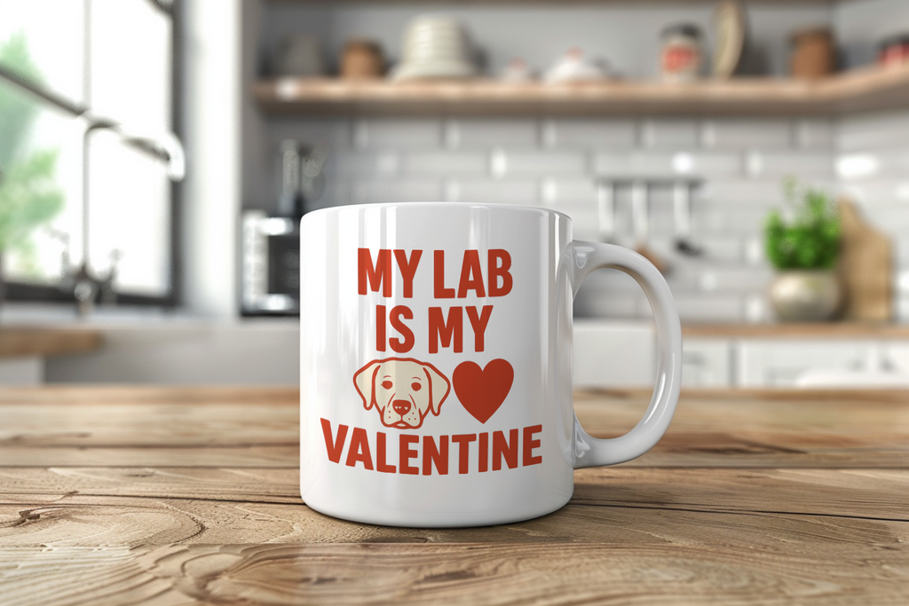 Labrador Mom My Lab Is My Valentine Coffee Mug | Gift for Mom | Ceramic Mug