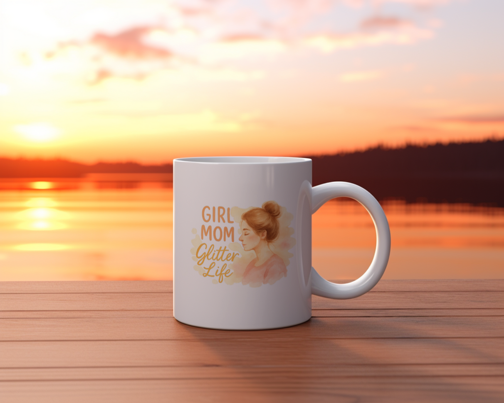 Girl Mom Blessed Beyond Measure Coffee Mug | Funny Girl Mom Gift | Ceramic Mug