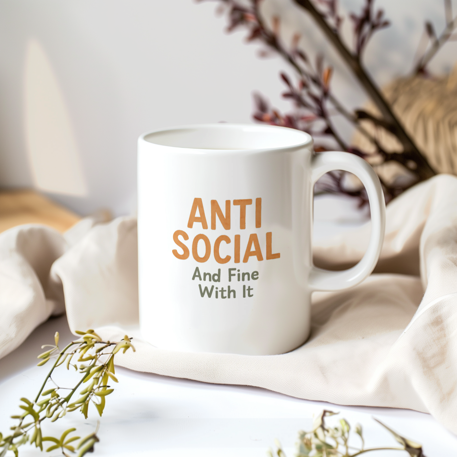 Warning Anti Social Mode Engaged Coffee Mug | Funny Gift | Ceramic Mug