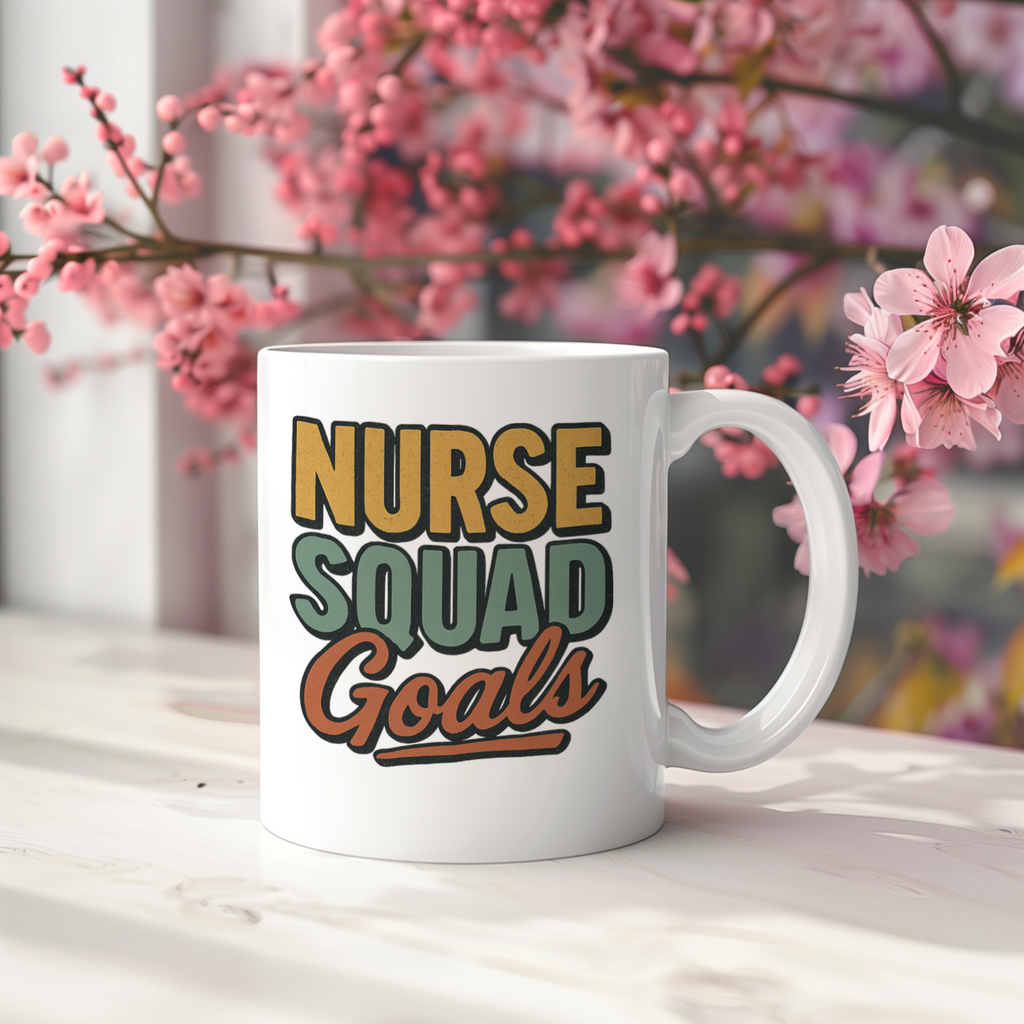 Squad Goals Nurse Edition Coffee Mug | Funny Nurse Team Gift | Ceramic Mug