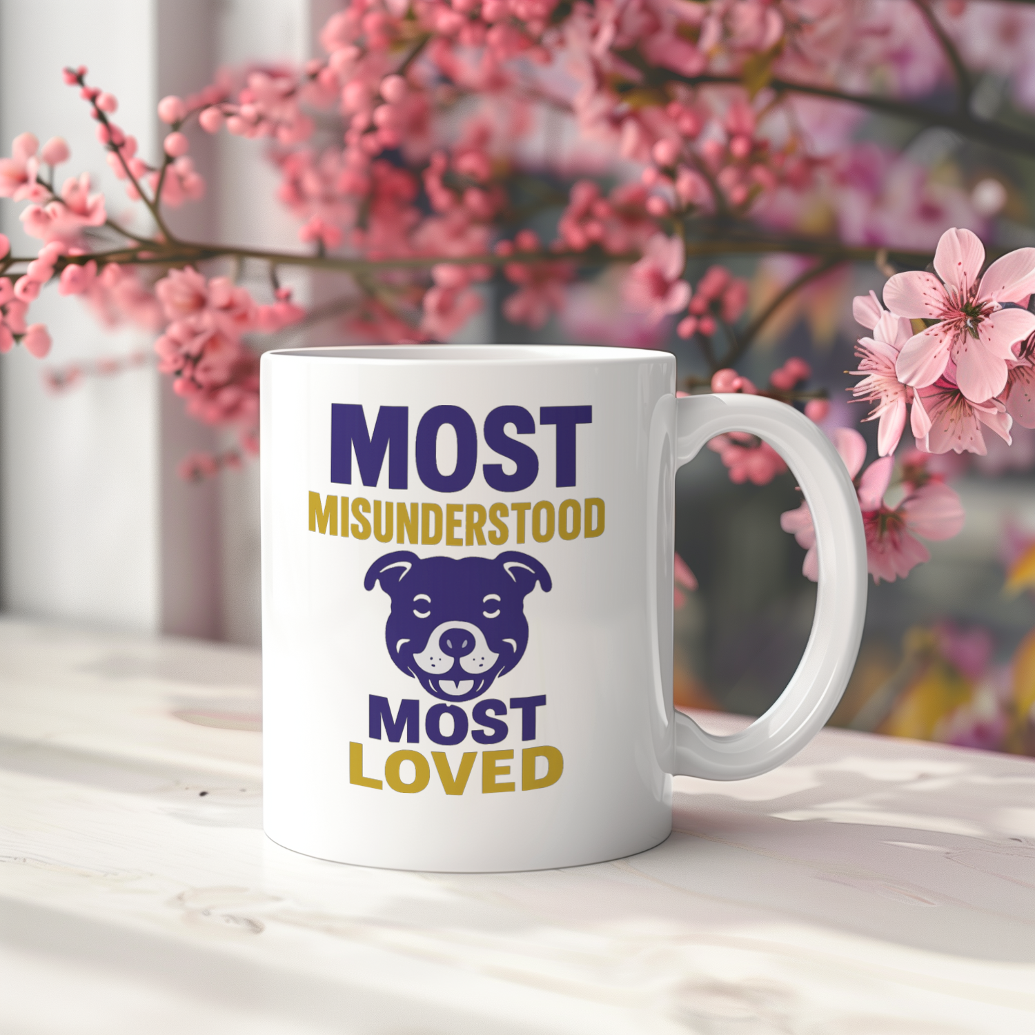 Pit Bull Mom Most Misunderstood Most Loved Coffee Mug | Gift for Mom | Ceramic Mug