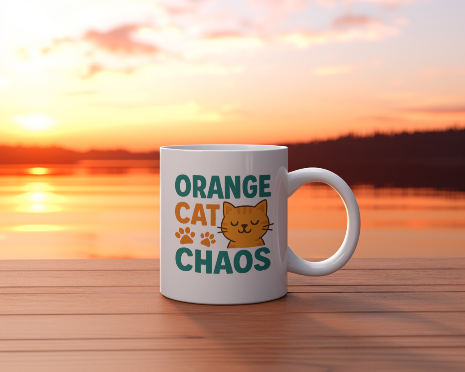 Orange Cats Choose Chaos Coffee Mug | Funny Cat Gift | Ceramic Mug