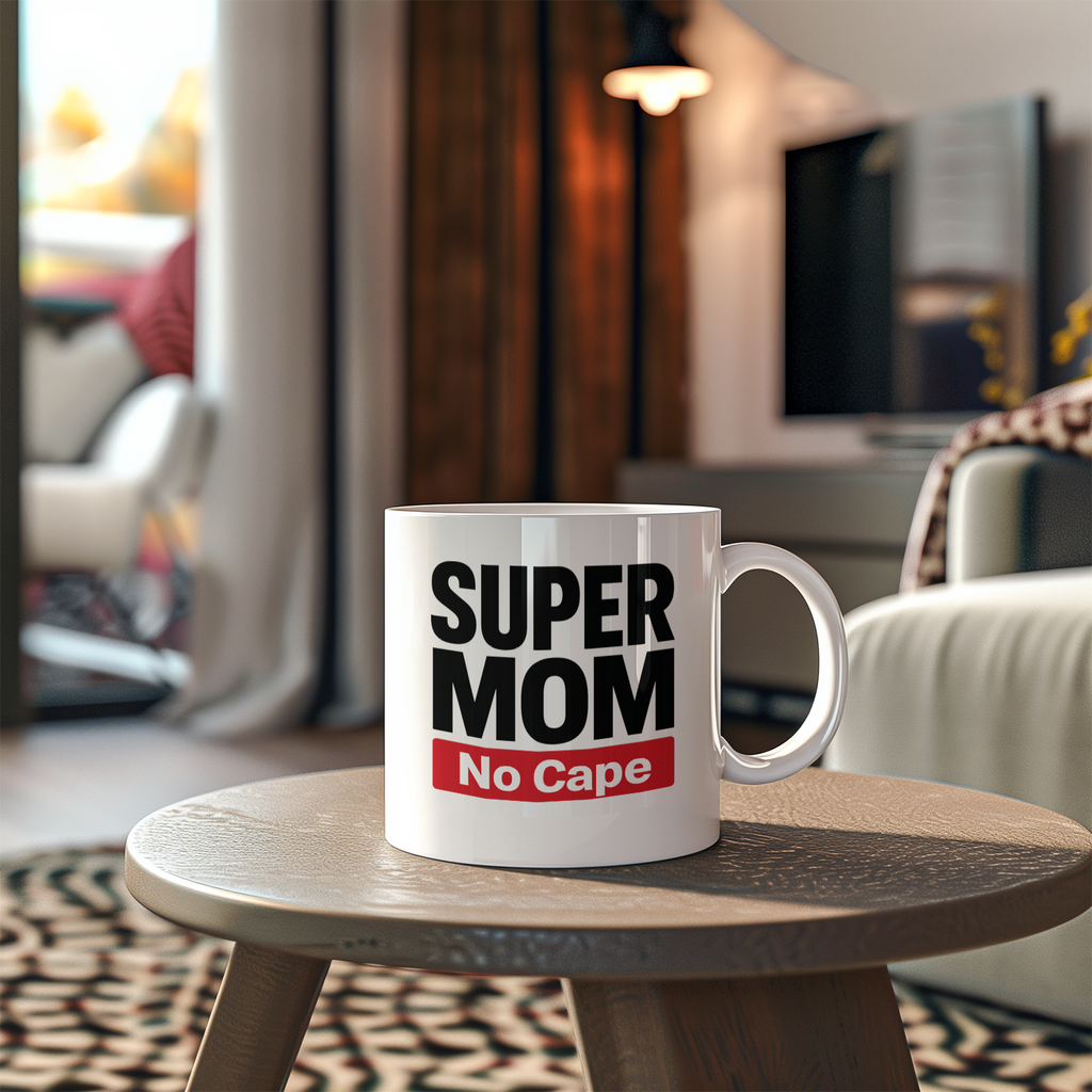 Officially A Supermom Send Backup Coffee Mug | Funny Mom Humor | Ceramic Mug