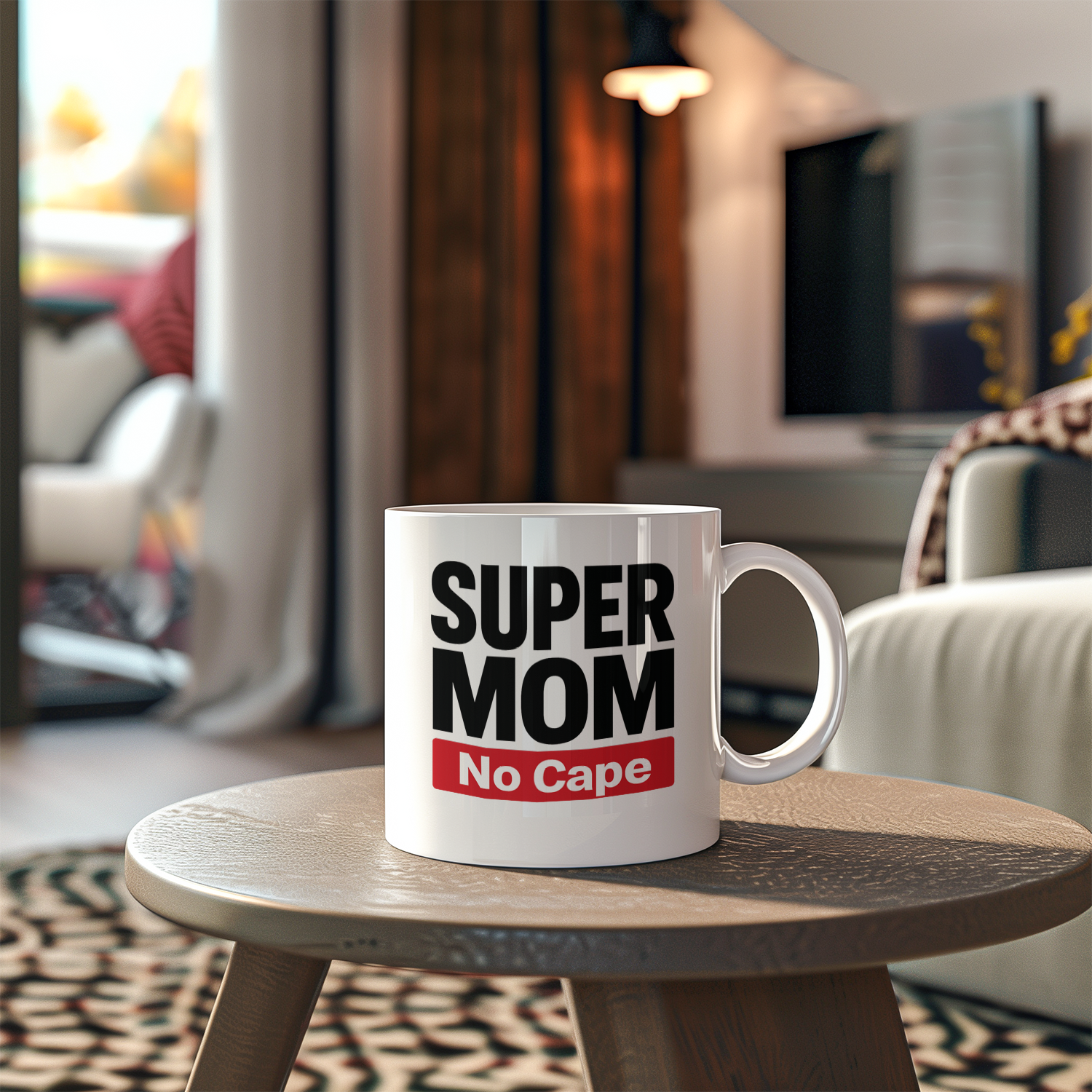 Officially A Supermom Send Backup Coffee Mug | Funny Mom Humor | Ceramic Mug