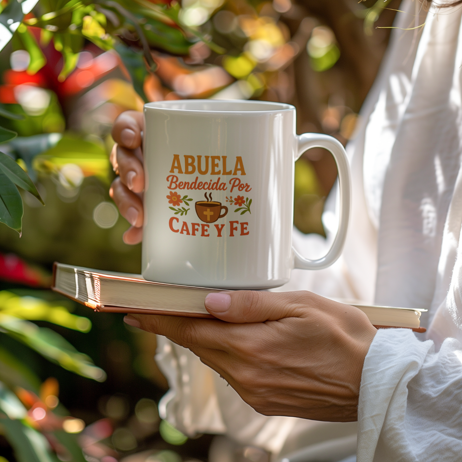 Blessed Abuela Cafe Y Fe Coffee Mug | Unique Gift | Ceramic Mug