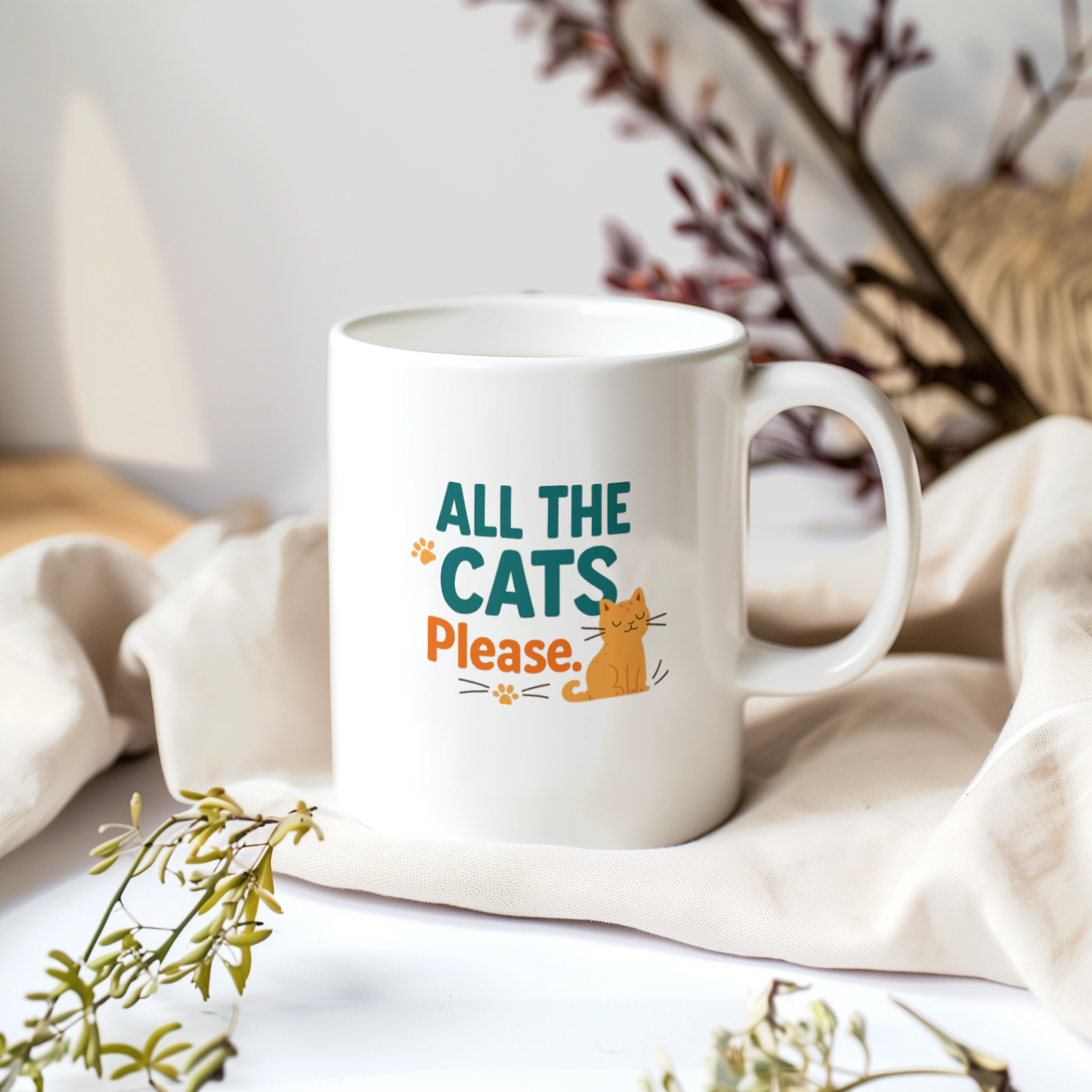 One Cat Was Never Enough Coffee Mug | Multiple Cat Mom Gift | Ceramic Mug
