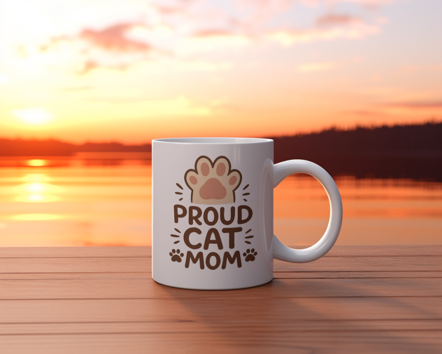 Proud Cat Mom Coffee Mug | Cat Lover Gift | Ceramic Mug