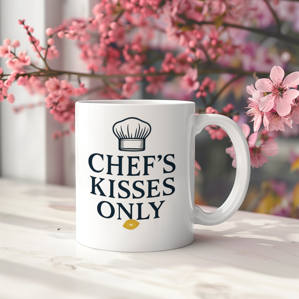 Chef's Kisses Only Coffee Mug | Chef Gift | Ceramic Mug
