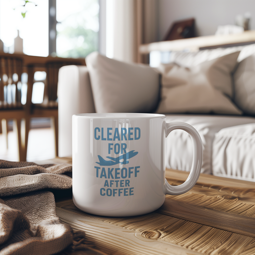 Pilot Cleared For Takeoff After Coffee Coffee Mug | Coffee Lover Gift | Ceramic Mug