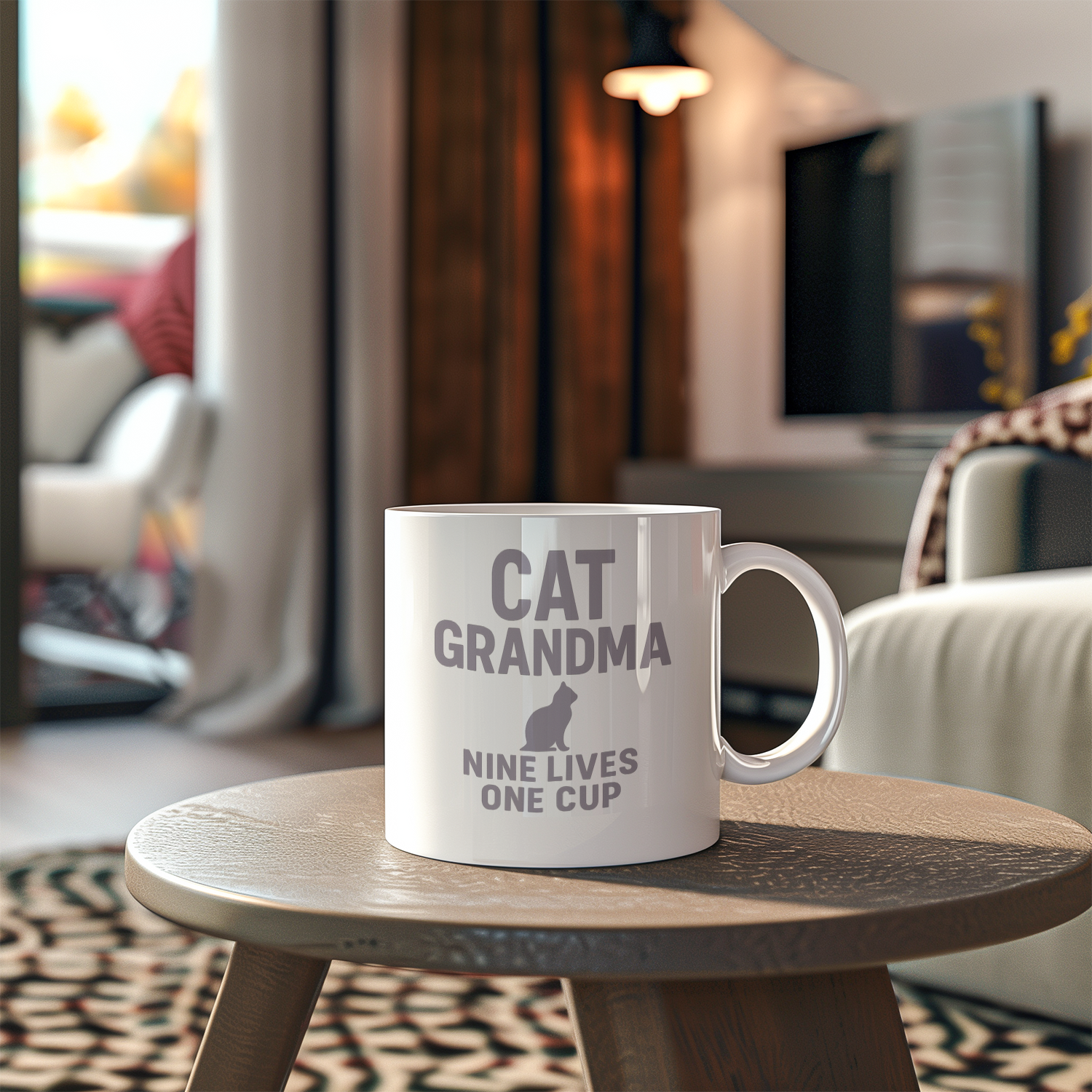 Cat Grandma Nine Lives One Cup Coffee Mug | Cat Lover Gift | Ceramic Mug