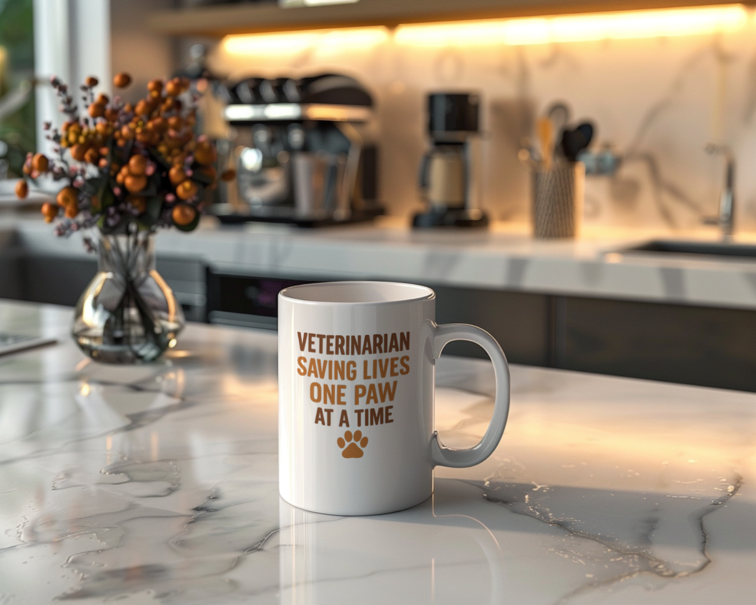 Veterinarian Saving Lives One Paw At A Time Coffee Mug | Unique Gift | Ceramic Mug