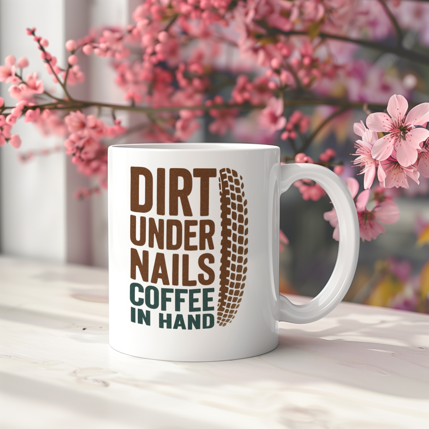 Mountain Biker Dirt Under Nails Coffee In Hand Coffee Mug | Coffee Lover Gift | Ceramic Mug