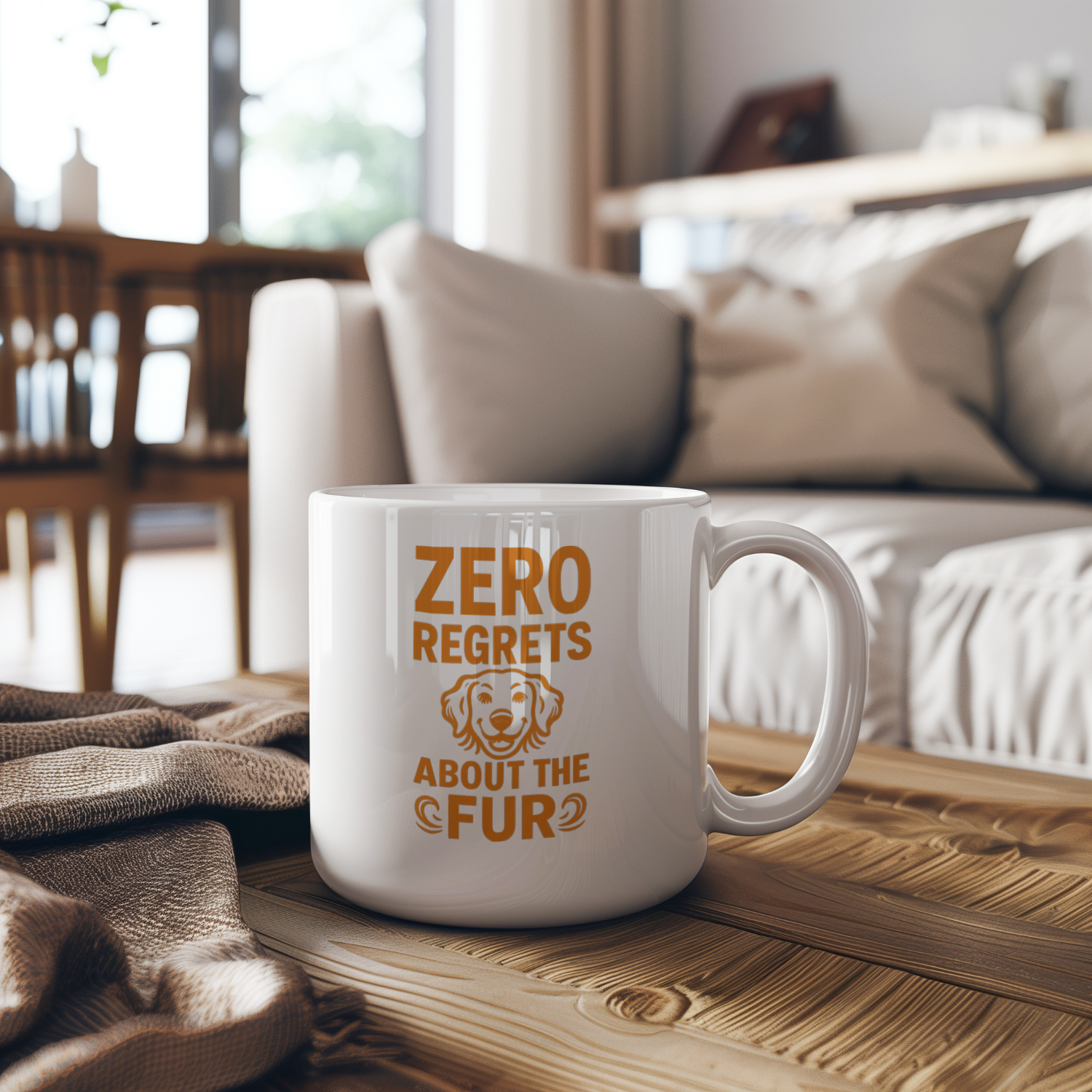 Dog Dad Zero Regrets About The Fur Coffee Mug | Dog Lover Gift | Ceramic Mug