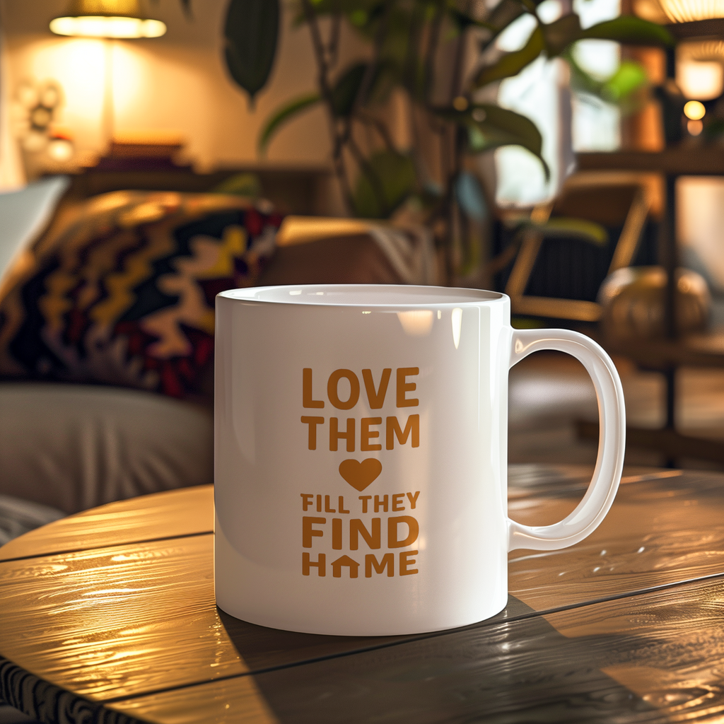 Animal Shelter Worker Love Them Till They Find Home Coffee Mug | Unique Gift | Ceramic Mug
