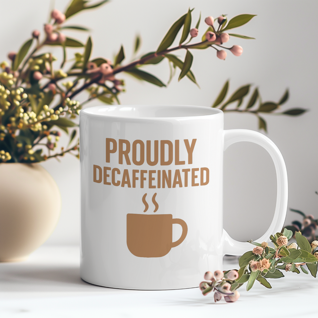 Afternoon Coffee Drinker Proudly Decaffeinated Coffee Mug | Coffee Lover Gift | Ceramic Mug