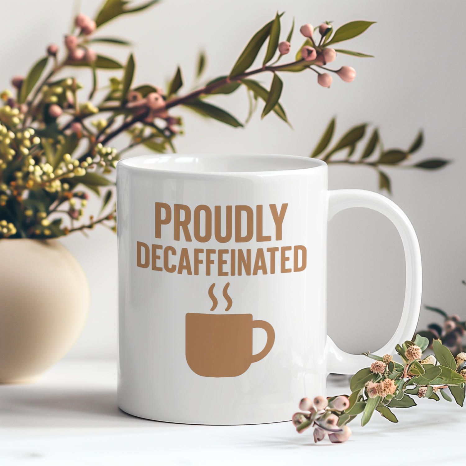 Afternoon Coffee Drinker Proudly Decaffeinated Coffee Mug | Coffee Lover Gift | Ceramic Mug