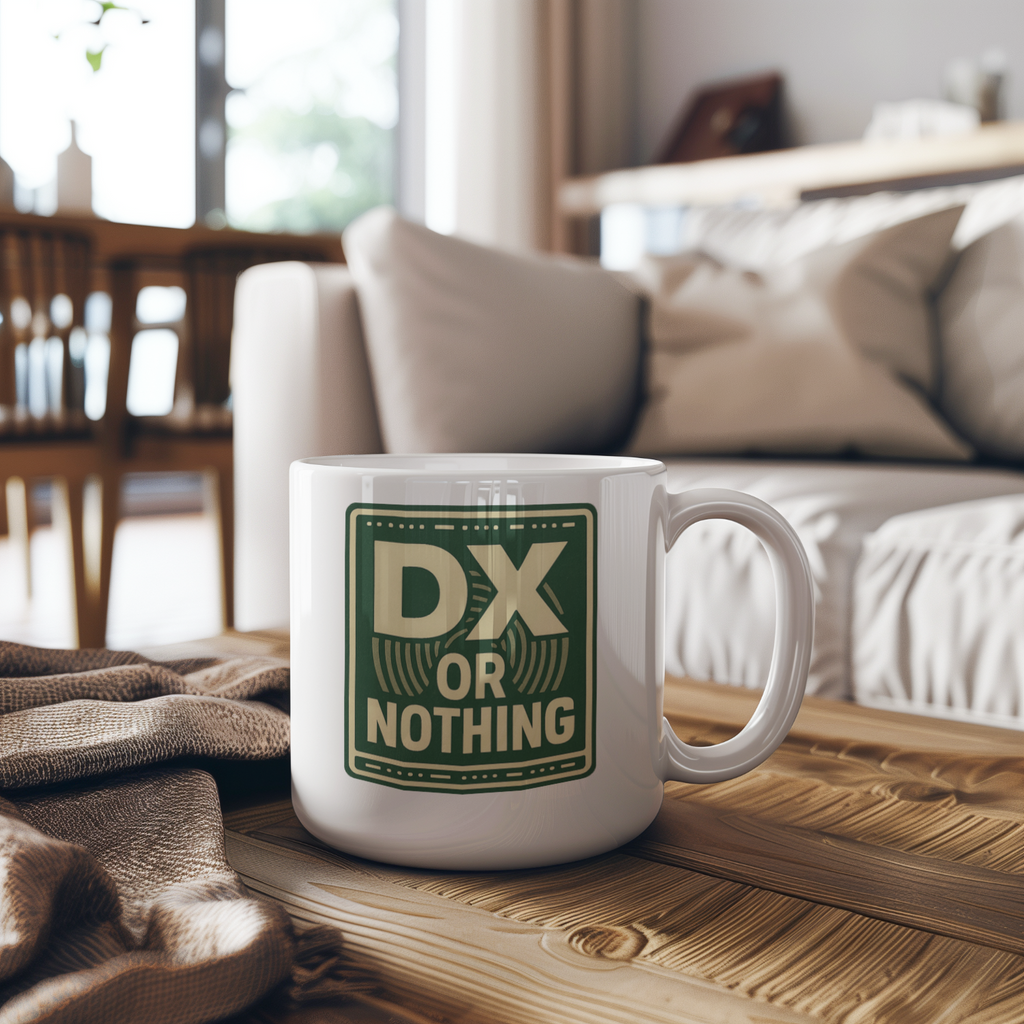 Ham Radio Operator DX Or Nothing Coffee Mug | Unique Gift | Ceramic Mug