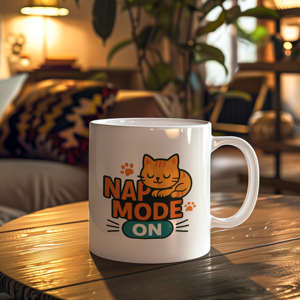 Nap Queen Cat Life Goals Coffee Mug | Cat Napper Gift | Ceramic Mug