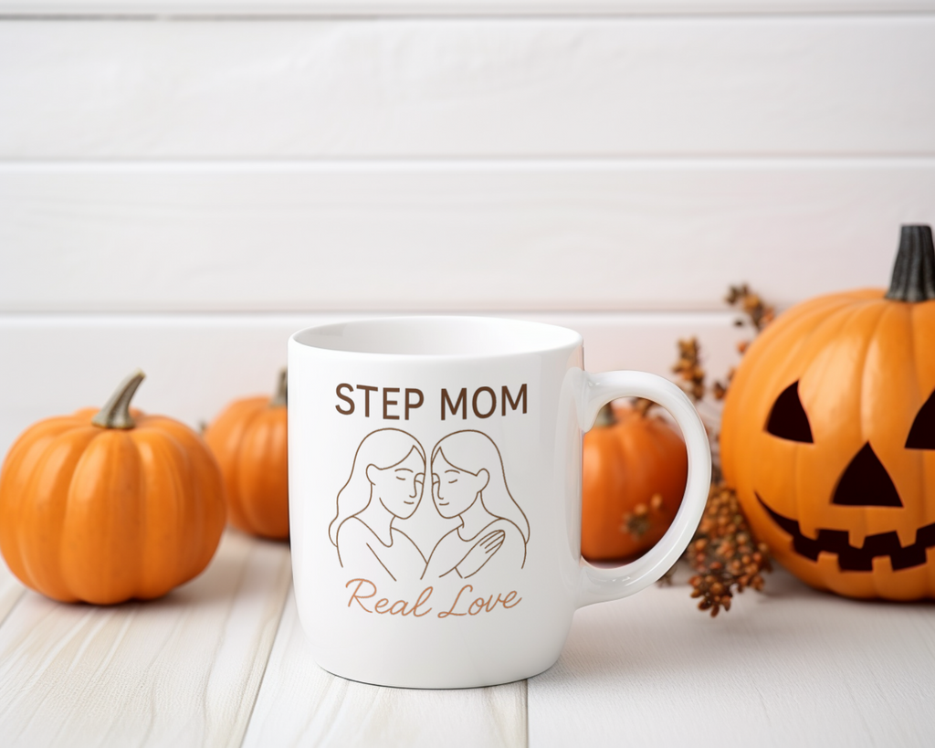 Stepmom Love Is Real Love Coffee Mug | Blended Family Gift | Ceramic Mug