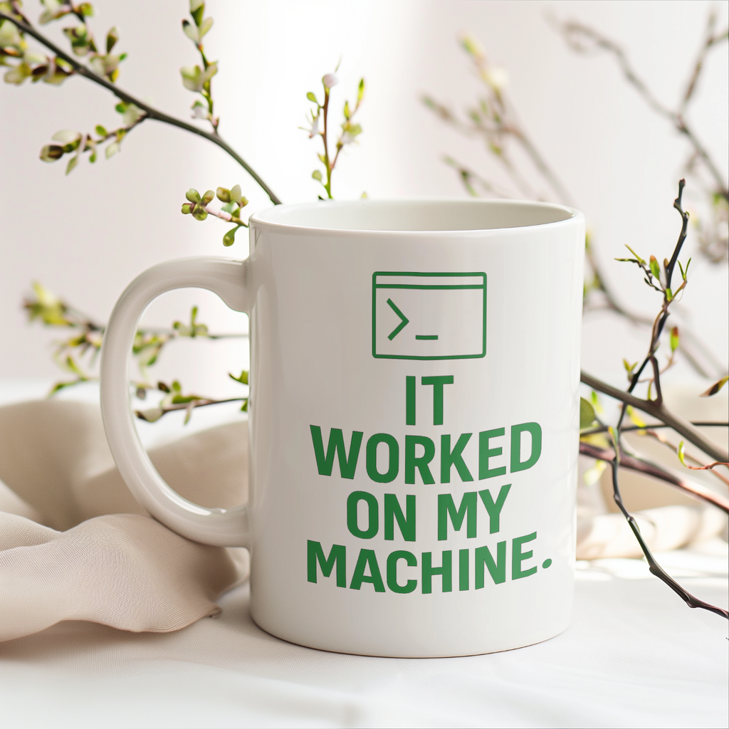 Web Developer It Worked On My Machine Coffee Mug | Unique Gift | Ceramic Mug