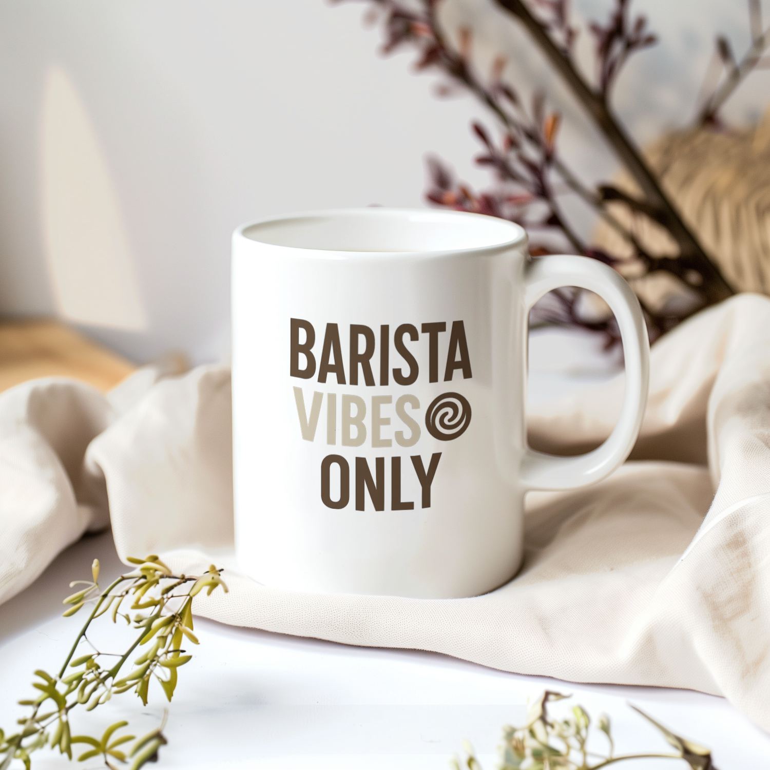Barista Vibes Only Coffee Mug | Unique Gift | Ceramic Mug