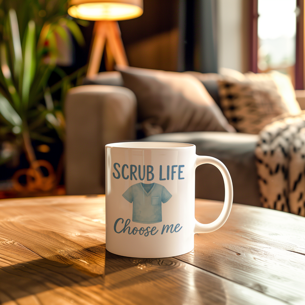 Scrub Life Chose Me Coffee Mug | Scrub Life Nurse Gift | Ceramic Mug
